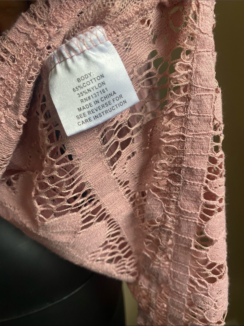 Luna Rae High-Neck Lace Blouse in Pink Dusty Rose - Picture 11 of 11